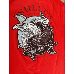 Sullen Art Collective Shark Graphic Tee Shirt T-Shirt Large Sink or Swim Boys